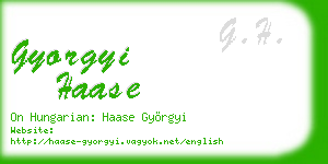 gyorgyi haase business card